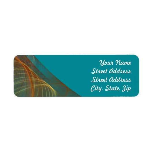 Aufkleber für die Rücksendeadresse des aquamarinen (Vorne)