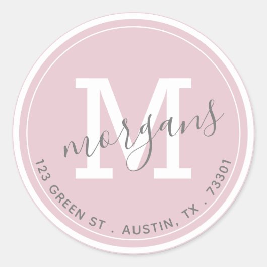 Aufkleber für die Rücksendeadresse mit Doppelgramm (Vorderseite)