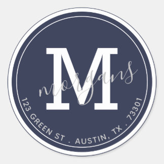 Aufkleber für die Rücksendeadresse mit Doppelgramm