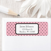 Aufkleber für die Rücksendeadresse Rosa und Schwar (Insitu)