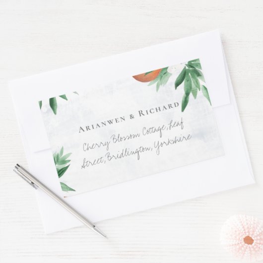 Aufkleber für die Rücksendeadresse von Sommerobst (Umschlag)