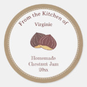 Aufkleber für die Rustikal-Kastanienkonfitüre (Vorderseite)