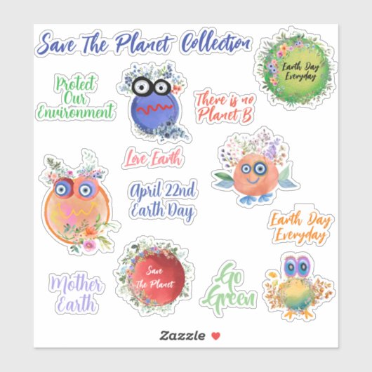 Aufkleber für die Sammlung Planet speichern (Blatt)