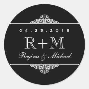 Aufkleber für die Schwarz-weiße Wirble Gastgeschen