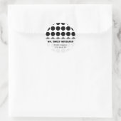 Aufkleber für die Schwarze Polka-Dot-Adresse (Tasche)