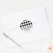 Aufkleber für die Schwarze Polka-Dot-Adresse (Umschlag)