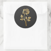 Aufkleber für die Silhouette der goldenen Rose (Tasche)