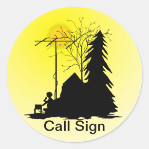 Aufkleber für die Silhouette des Funkfeldbetreiber