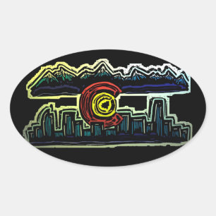 Aufkleber für die Skyline von Colorado