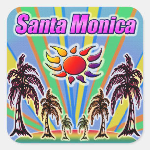Aufkleber für die Sommerzeit-Liebe Santa Monica