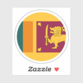 Aufkleber für die sri-lankische Flagge (Blatt)