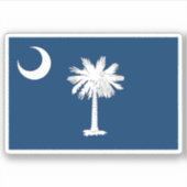 Aufkleber für die Staatsflagge von South Carolina (Vorderseite)
