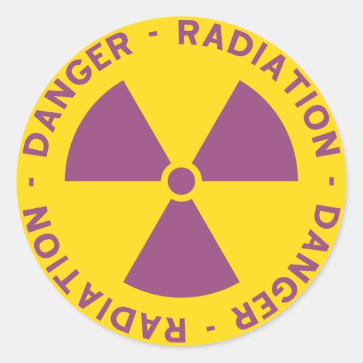 Aufkleber für die Strahlenwarnung (Vorderseite)