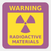 Aufkleber für die Strahlenwarnung (Vorderseite)