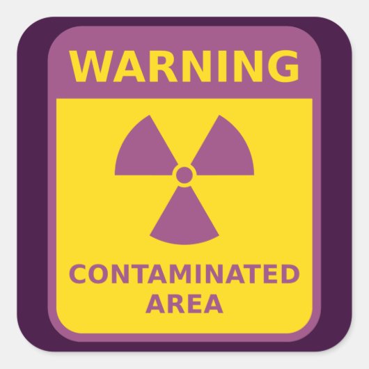 Aufkleber für die Strahlenwarnung (Vorderseite)