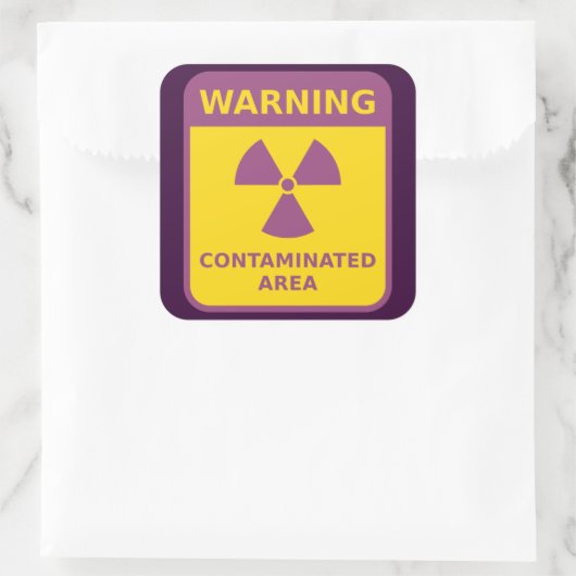 Aufkleber für die Strahlenwarnung (Tasche)