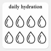 Aufkleber für die tägliche Wasseraufnahme (Vorderseite)