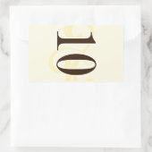 Aufkleber für die Tischnummer des Weinetiketts 10 (Tasche)