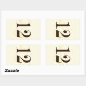 Aufkleber für die Tischnummer des Weinetiketts 12 (Blatt)