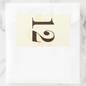 Aufkleber für die Tischnummer des Weinetiketts 12 (Tasche)