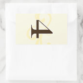 Aufkleber für die Tischnummer des Weinetiketts 4 (Tasche)