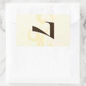 Aufkleber für die Tischnummer des Weinetiketts 7 (Tasche)