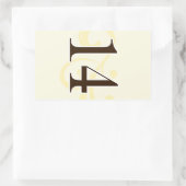 Aufkleber für die Tischnummer von Wein 14 (Tasche)