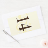 Aufkleber für die Tischnummer von Wein 14 (Umschlag)