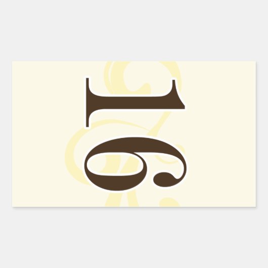 Aufkleber für die Tischnummer von Wein 16 (Vorderseite)