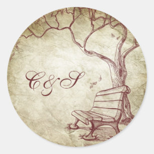 Aufkleber für die Tree-Gastgeschenk Hochzeit