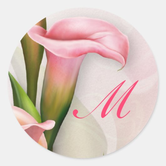 Aufkleber für die Umhüllung der Calla Lily Pink Mo (Vorderseite)