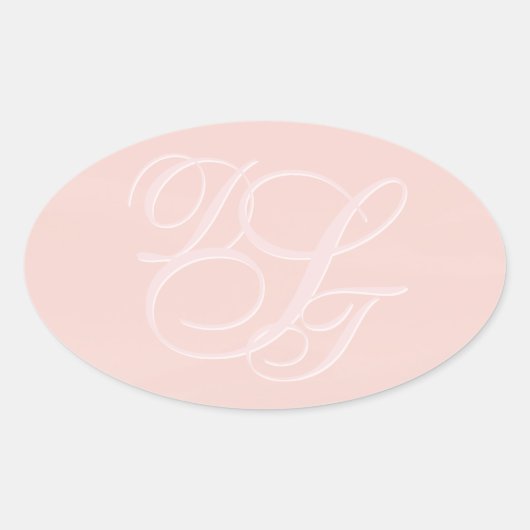Aufkleber für die Umschlag-Initialen blush (Vorderseite)