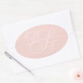 Aufkleber für die Umschlag-Initialen blush (Umschlag)