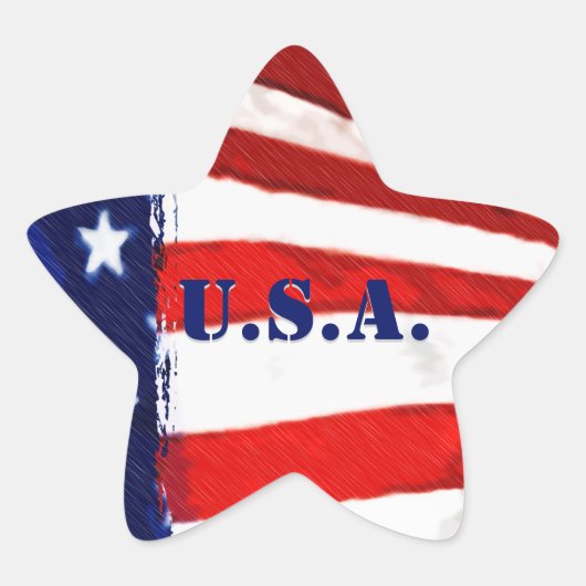Aufkleber für die US-Sternengestalt (Vorderseite)