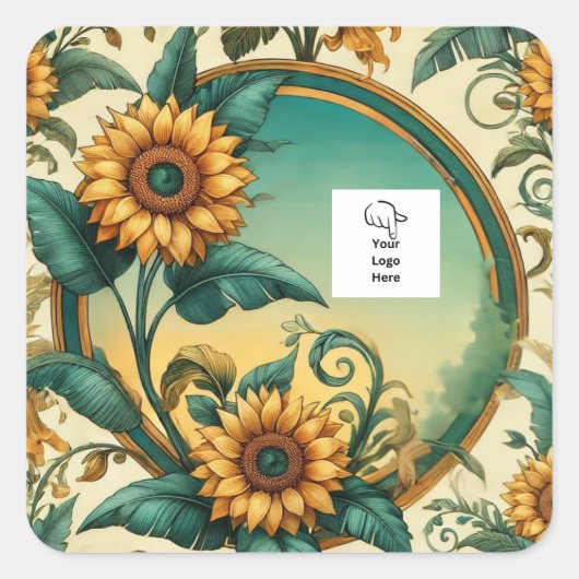 Aufkleber für die Verpackung von Sonnenblumen (Vorderseite)