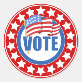 Aufkleber für die Wählerstimmen