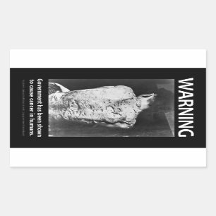 Aufkleber für die Warnung der Regierung