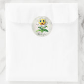 Aufkleber für die weiße Blume (Tasche)