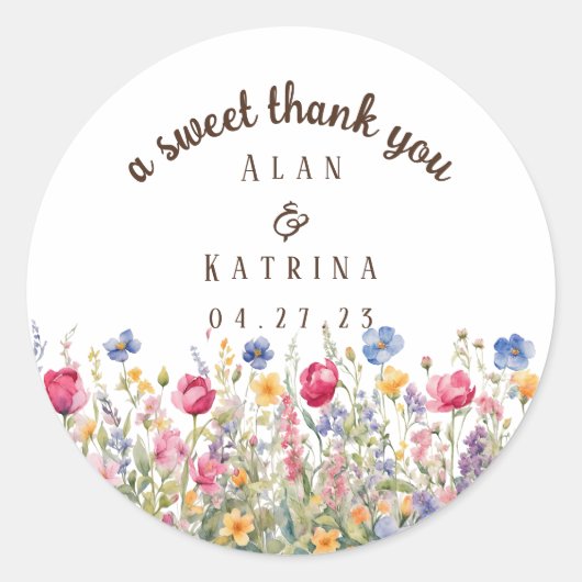 Aufkleber für die Wildblume Boho (Vorderseite)