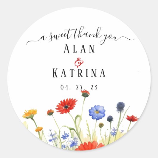 Aufkleber für die Wildblumen im Frühjahr (Vorderseite)