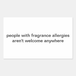Aufkleber für Duftallergien