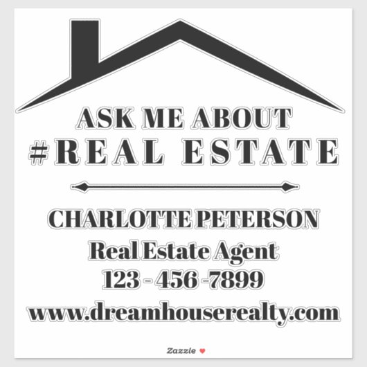 Aufkleber für echtes Anwesen (Blatt)