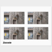 Aufkleber für Eichhörnchen (Blatt)