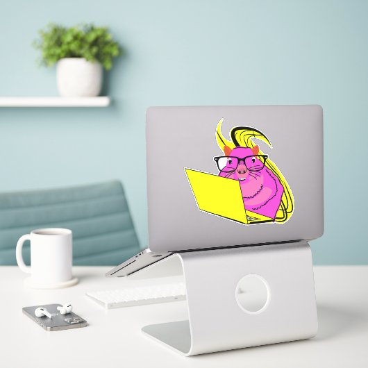 Aufkleber für Eichhörnchen (Laptop auf Schreibtisch)