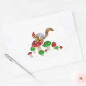 Aufkleber für Eichhörnchen mit Rollhockern (Umschlag)