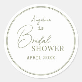 Aufkleber für eine Brautdusche.