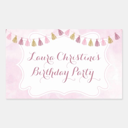 Aufkleber für eine Geburtstagsparty (Vorderseite)