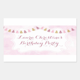 Aufkleber für eine Geburtstagsparty