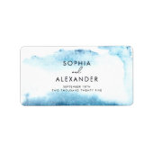 Aufkleber für eine moderne Hochzeit. Adressaufkleber (Vorne)