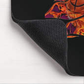 Aufkleber für einen Feuerbasketball Mousepad (Ecke)